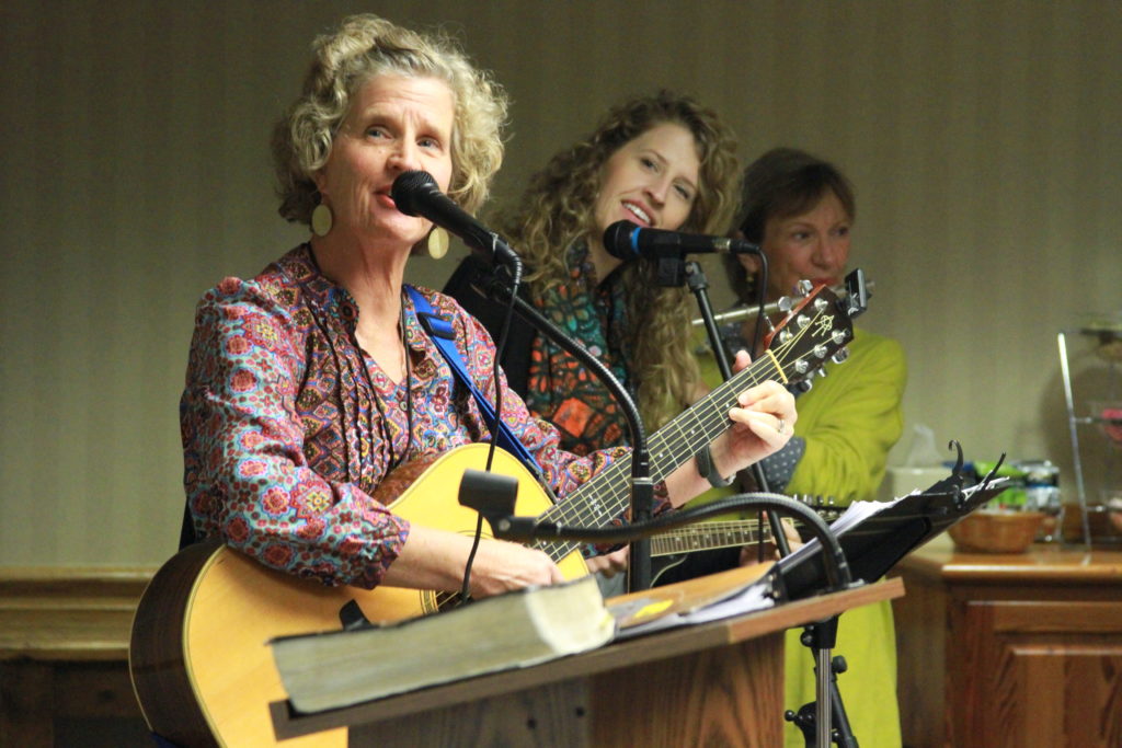 Women lead worship music