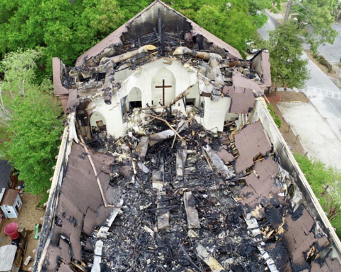 St. Andrew's, Mt. Pleasant, following fire