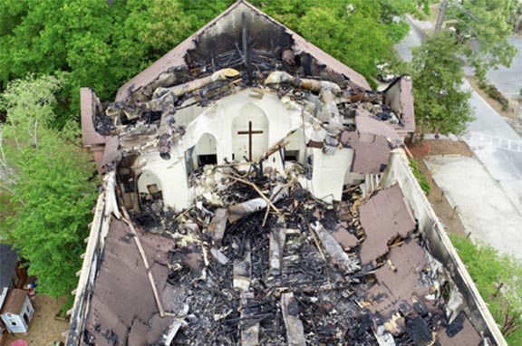 St. Andrew's following fire