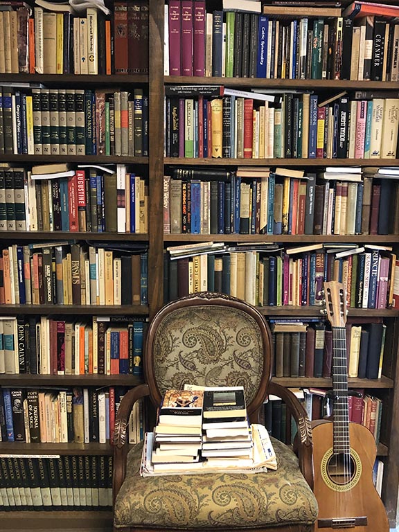 the bishop's bookshelf