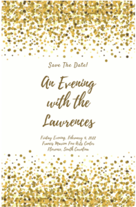 Evening with Lawrences flyer