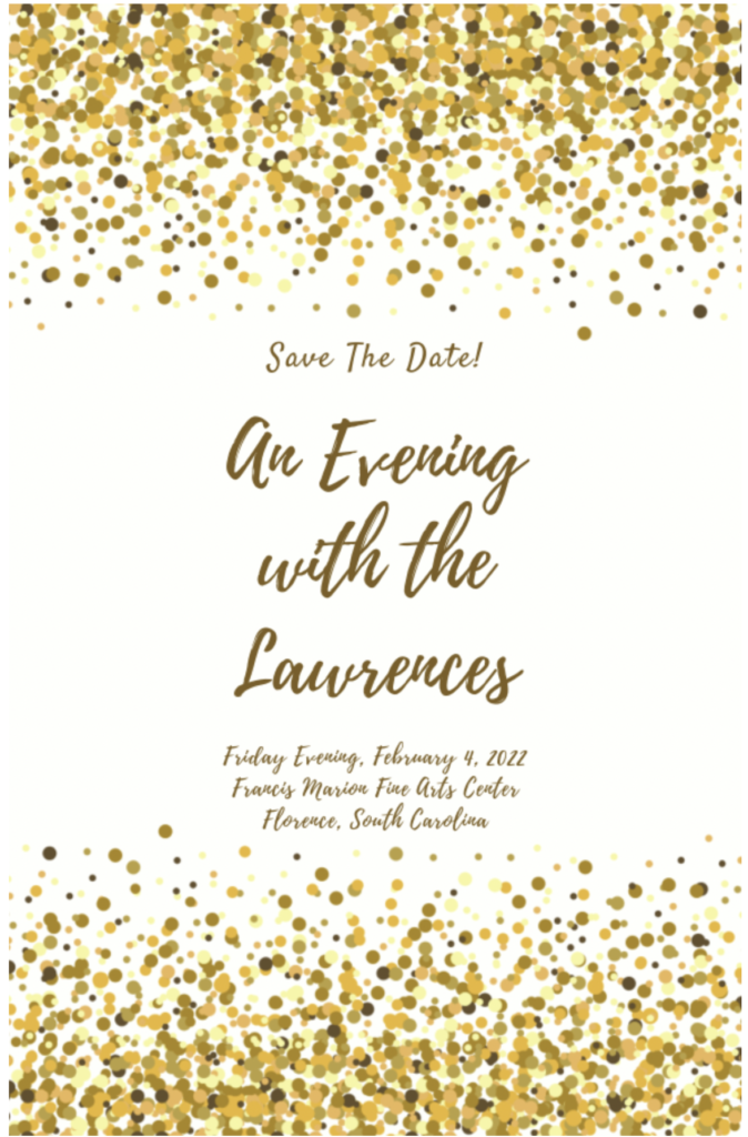 Evening with Lawrences flyer