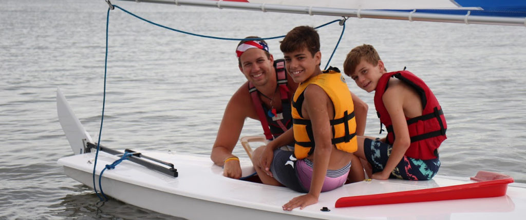 Boys sailing at St. Christopher