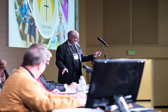 The Rev. Canon Ken Weldon presents at Convention