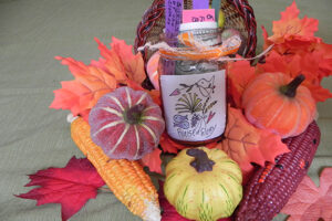 Praise and Glory jar in Thanksgiving basket