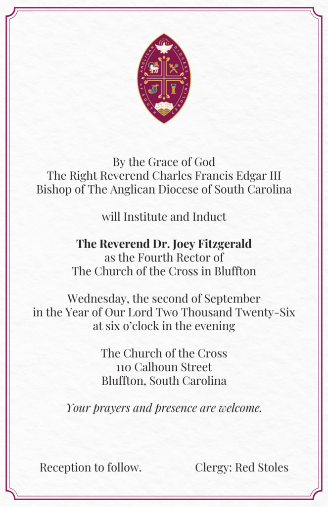 Fitzgerald Institution Invitation